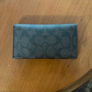 Coach Men’s Dark Brown Monogram Wallet